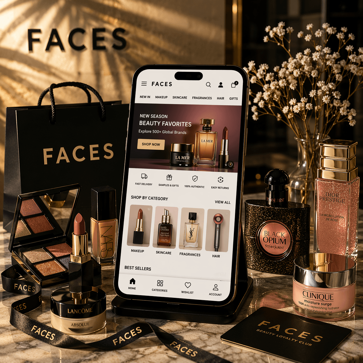 Faces beauty omnichannel ecommerce platform for cosmetics and skincare