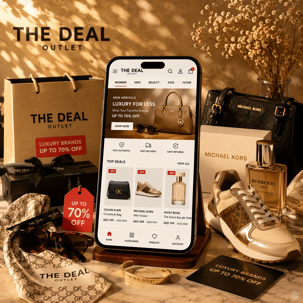 The Deal outlet luxury fashion ecommerce platform with discounted products