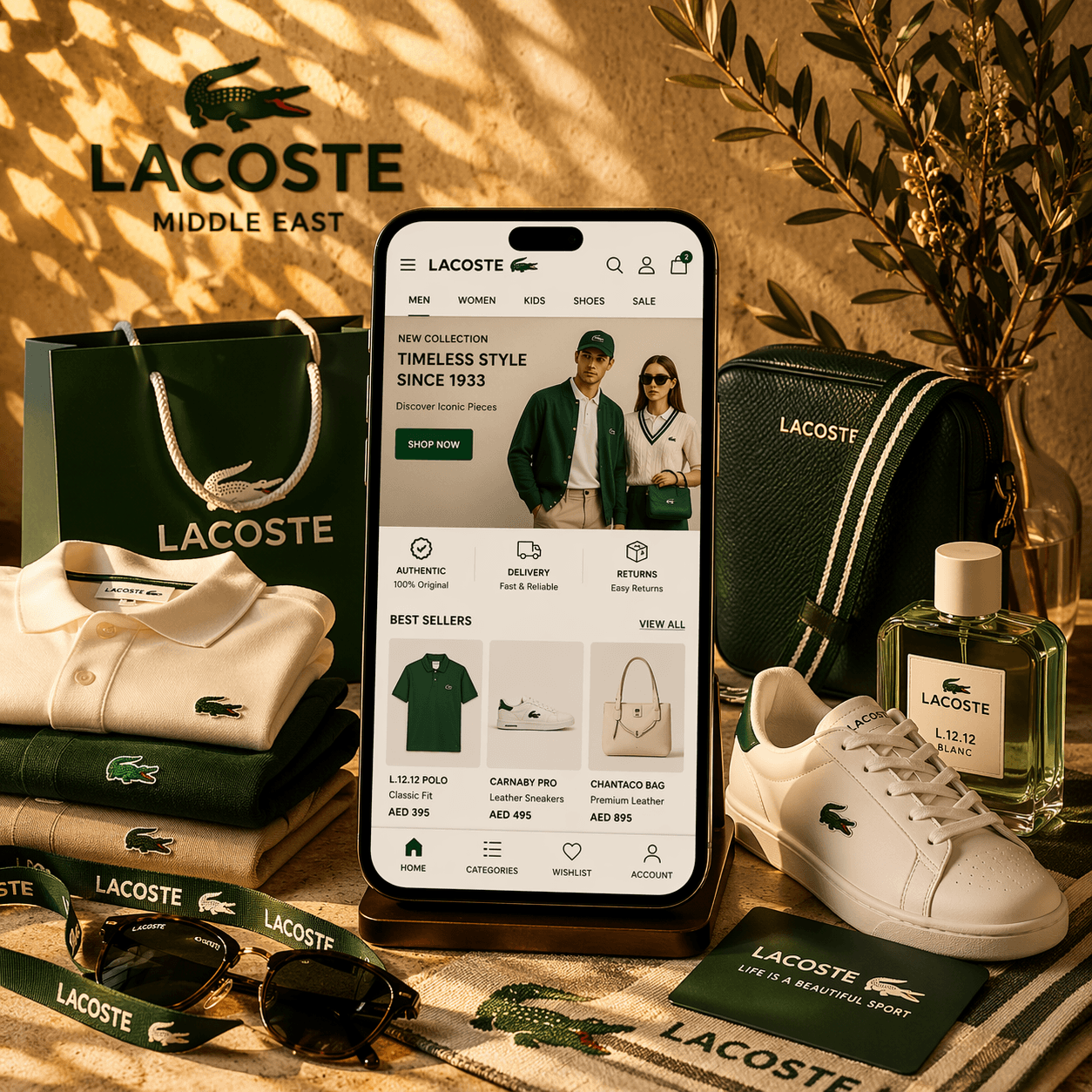 Lacoste Middle East fashion ecommerce platform