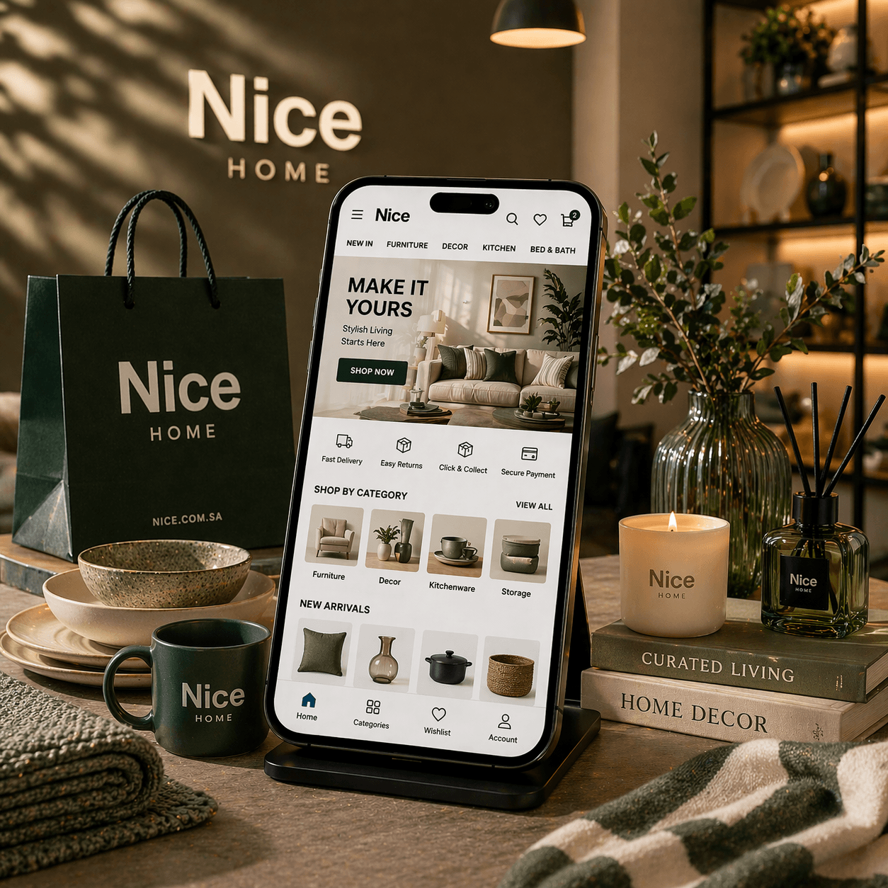 Nice homeware and décor omnichannel digital commerce platform