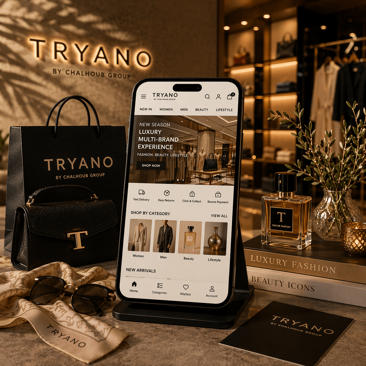 Tryano luxury department store omnichannel commerce platform